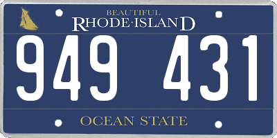 RI license plate 949431