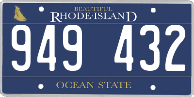 RI license plate 949432