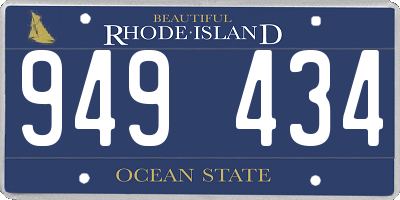 RI license plate 949434