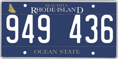 RI license plate 949436