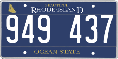 RI license plate 949437