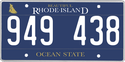 RI license plate 949438