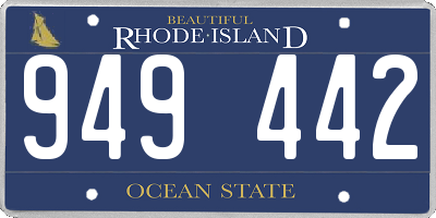 RI license plate 949442