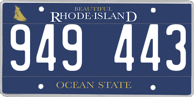 RI license plate 949443