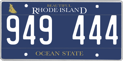 RI license plate 949444