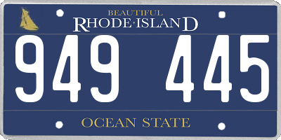 RI license plate 949445