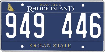 RI license plate 949446