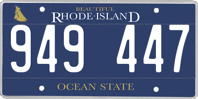 RI license plate 949447