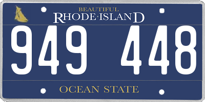 RI license plate 949448
