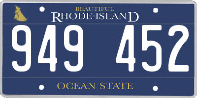 RI license plate 949452