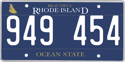 RI license plate 949454