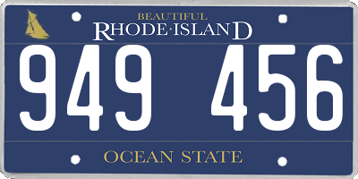 RI license plate 949456