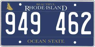 RI license plate 949462