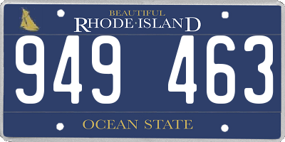 RI license plate 949463