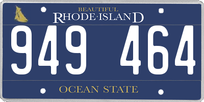RI license plate 949464