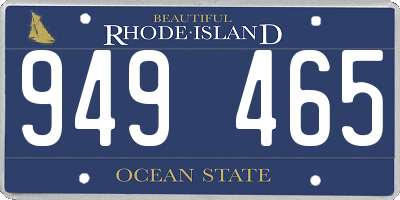 RI license plate 949465