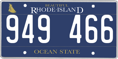 RI license plate 949466