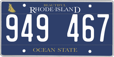 RI license plate 949467