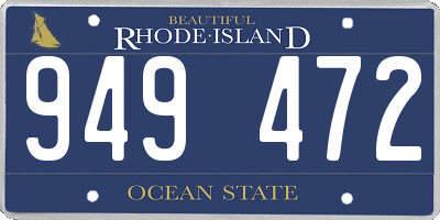 RI license plate 949472