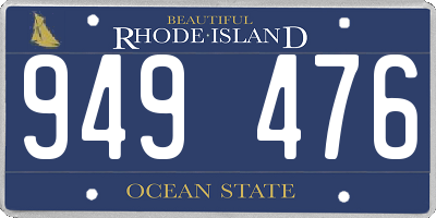 RI license plate 949476