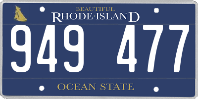 RI license plate 949477