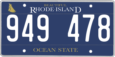 RI license plate 949478