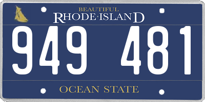 RI license plate 949481