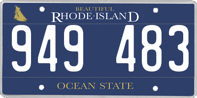RI license plate 949483