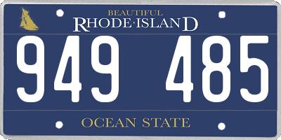 RI license plate 949485