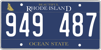 RI license plate 949487