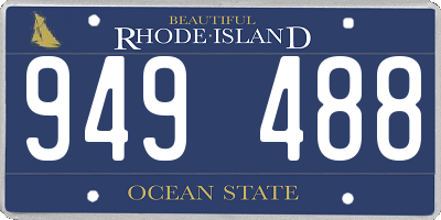 RI license plate 949488