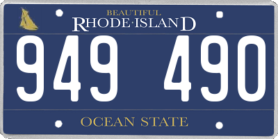 RI license plate 949490