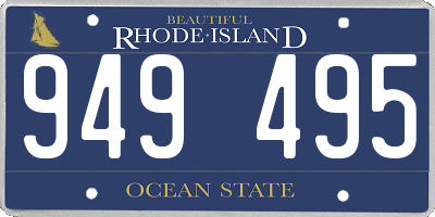 RI license plate 949495