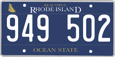 RI license plate 949502