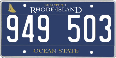 RI license plate 949503