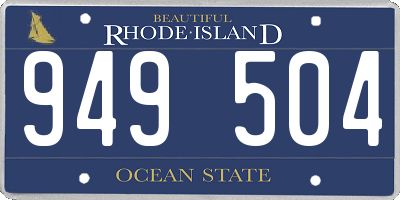 RI license plate 949504