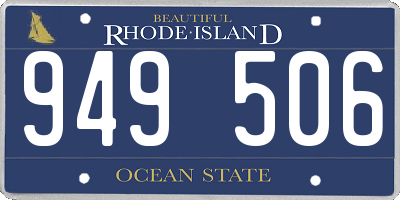 RI license plate 949506