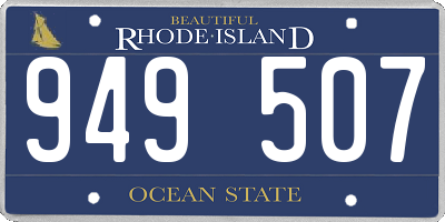 RI license plate 949507