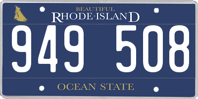 RI license plate 949508