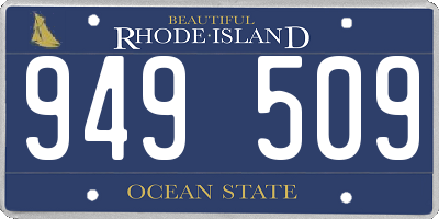 RI license plate 949509