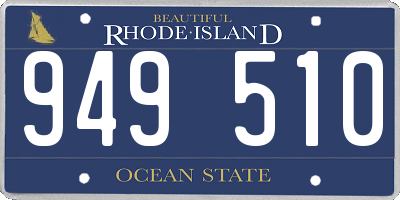 RI license plate 949510