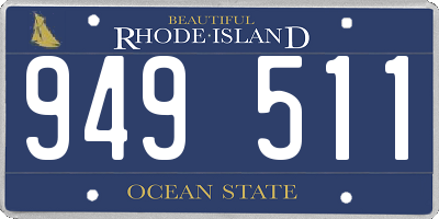 RI license plate 949511