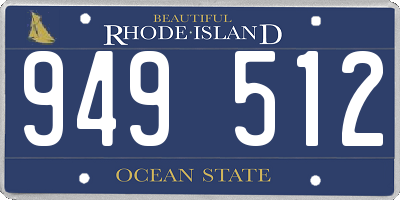 RI license plate 949512