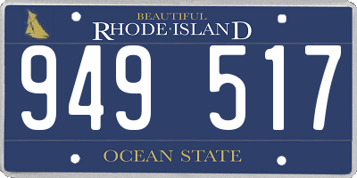 RI license plate 949517