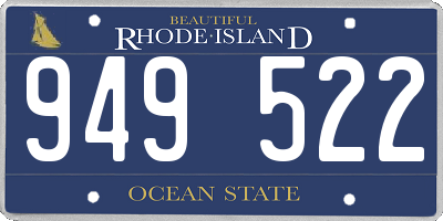 RI license plate 949522