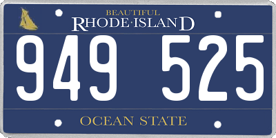 RI license plate 949525