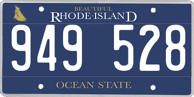 RI license plate 949528