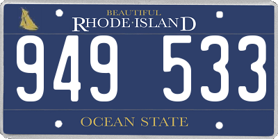RI license plate 949533