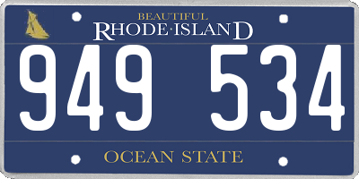 RI license plate 949534