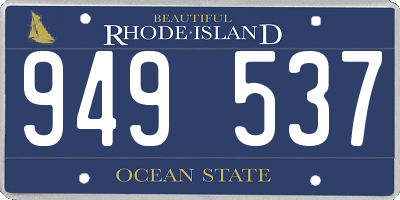 RI license plate 949537